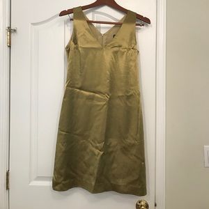 Satin v-Neck dress